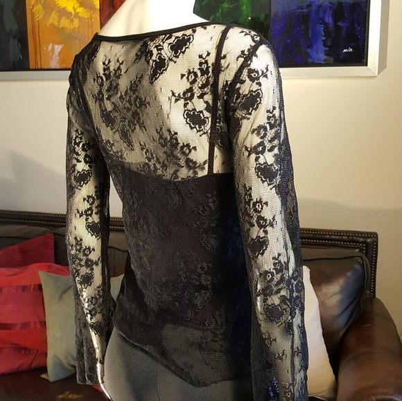 Lace Seethrough Blouse - Picture 2 of 5